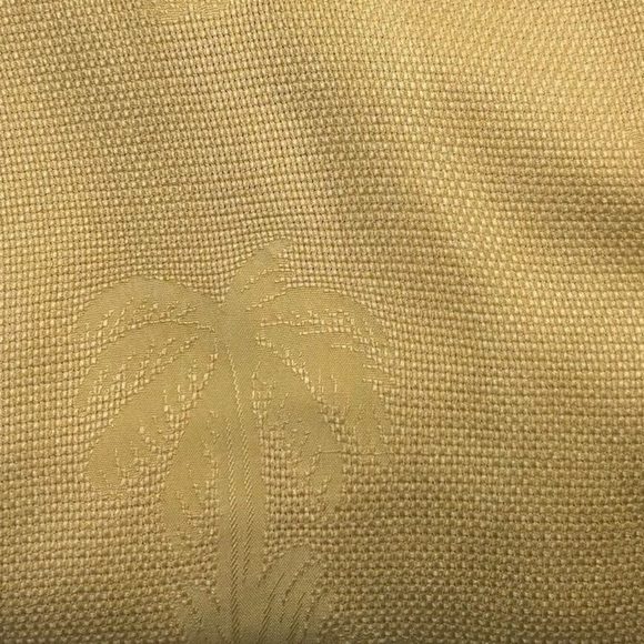 Tommy Bahama Men's XL Yellow Tropical 100% Silk Short Sleeve Button-Up Shirt - Picture 7 of 13